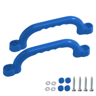 Robuste Handgriffe aus Kunststoff für Spieltürme - Wetterfestes Kletterzubehör - 25x7,5 cm - Inklusive Montageset für maximale Sicherheit - Wickey