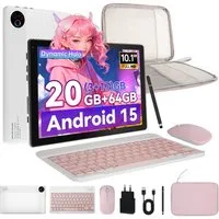 BUFO 10 Zoll Android 15, 20(3+17)GB+64GB, 1280x800 HD Display, WiFi 6 Tablet (10", 64 GB, Android, WiFi, mit Tastatur, Maus, Stift und praktischer Tragetasche)