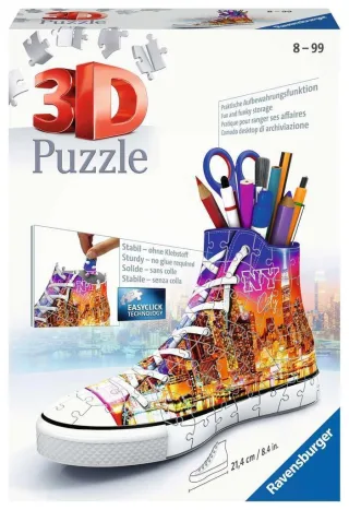 Ravensburger 3D Puzzle 11152 - Sneaker Skyline - Praktischer Stiftehalter - Schreibtisch-Organizer für Erwachsene und Kinder ab 8 Jahren