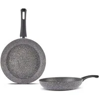 Karaca Topf-Set Gris Biogranit Pfannenset, 2-teilig, Pfannenset Bratpfanne Kochgeschirr Pfannenset, 2-tlg
