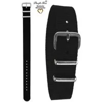 Pacific Time Uhrenarmband Wechselarmband Textil Nylon 16mm, Gratis Versand
