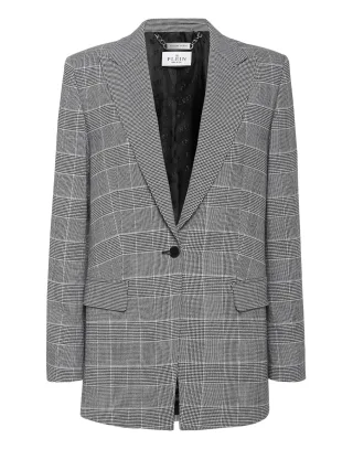 Boyfriend Fit Blazer Prince Of Wales Crest