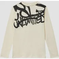 s.Oliver Langarmshirt T-Shirt Longsleeve mit Graffiti-Print