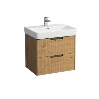 LAUFEN Waschtischunterschrank JUNA 446x621x515 2 Schubl m. Griffmulde f.WT H810964 wildeiche, H4115 H4115021092671