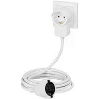 Hama Verlängerungskabel, Typ F (Schuko), Typ F (Schuko) (300 cm), Schutzkontakt, Zusatzsteckdose, Strom-Verlängerungskabel