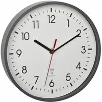 TFA Dostmann Wanduhr TFA 60.3550 analoge Funk-Wanduhr Funkuhr 245 mm mit Sekundenzeiger
