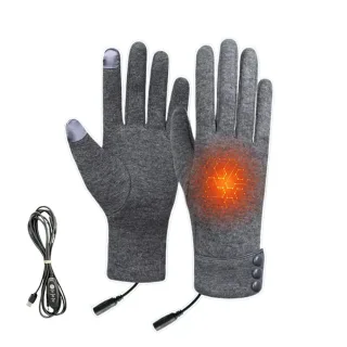 TENGOO USB Heated Gloves 3-Level Adjustable Temperature Thermal Windproof Touchscreen Cycling Winter Gloves for Outdoor
