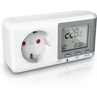 BEARWARE Energiekostenmessgerät Stromverbrauchszähler, Energiekosten Anzeige, Stromzähler max. 3680W, Strommessgerät für Typ F Buchse mit Berührungsschutz, 0,0 A -16 A
