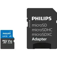 Philips MicroSDXC Card 64GB Class 10 UHS-I U3 incl. Micro SD-Karte
