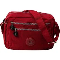 BAG STREET Umhängetasche Bag Street Nylon Umhängetasche rot Damen (Umhängetasche), Damen, Jugend Umhängetasche Nylon, rot ca. 25cm x ca. 17cm