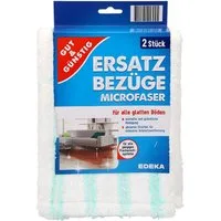 Gut & Günstig Ersatzbezüge Microfaser 42 cm 2er Set Wischbezug (Streifenfarbe farblich sortiert, nicht wählbar – Abbildung Beispiel)