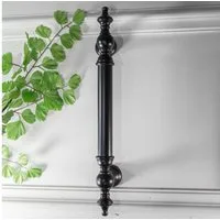 Antikas Stoßgriff Torgriff, Stoßgriff, Rohrform, Eisen, schwarz, H 4,0 x B 33,5 cm