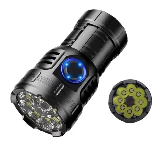IPRee 8pcs LED Powerful LED Flashlight USB Rechargeable Camping Lantern EDC Torch Outdoor Pocket Light Portable Magnetic
