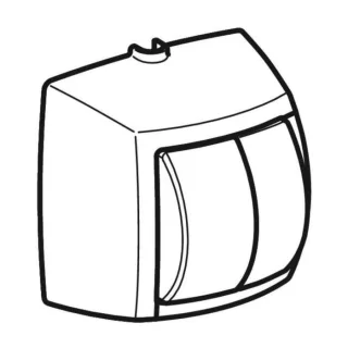 Geberit Handdrücker 2-Mengen-Sp. zu WC-Strg. 240584KA1 mit pneumatischer Spülausl. glanzchrom