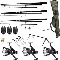 Fish-XPro Karpfenrute XXL Karpfenset "Carp Improve Pro" Set mit 3 Angelruten, (1-tlg)