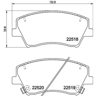 Hella Bremsbel?ge vorne Hyundai Elantra Ioniq Kia Niro 1,6