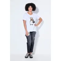 Angel of Style T-Shirt T-Shirt A-Linie Glitzer auf dem Teddybär