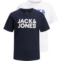 Jack & Jones Junior T-Shirt (2-tlg) JJECORP LOGO TEE CREW NECK 2PK JNR