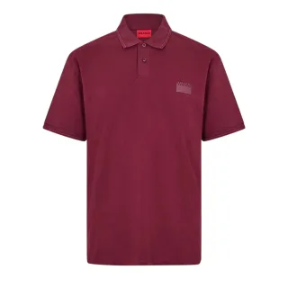 Hugo - Poloshirt für Herren, Mit Kragen, kurzärmlig (Dunkelrot)
