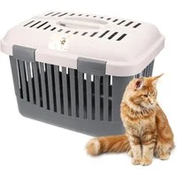 GarPet Tiertransportbox Transportbox Easy Top grau