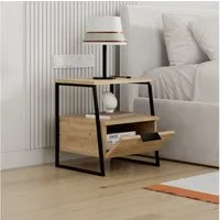 Decortie Nachttisch Pal Moderner Nachttisch, 45 x 41 x 50 cm (1 Tisch), Moderner Nachttisch, 45 x 41 x 50 cm