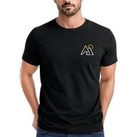 Neverless Print-Shirt Herren T-Shirt Outdoor Brustlogo Berge Wandern Sommer Fashion mit Print