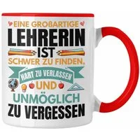 Trendation Tasse Trendation - Lehrerin Abschiedsgeschenk Tasse Geschenk zum Abschied Kl