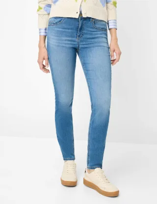 Brax Damen Five-Pocket-Hose Style SHAKIRA USED LIGHT BLUE, denim hellblau, Gr. 34