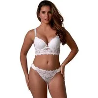 After Eden String Morgan Florale Spitze, Riemchendetails, feminin, bequem, elastisch, eng