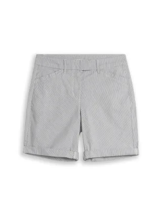 Tom Tailor - Chino Bermuda Shorts offwhite black stripe - Gr. - 36