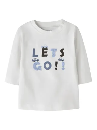 NAME IT - NBMROMULUS LS TOP Bright White - Gr. - 56