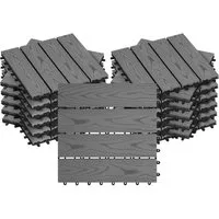 Woltu WPC-Fliesen, 22 St., Holzoptik Bodenbelag mit Klicksystem 30x30 cm 22 Stück