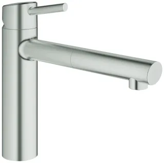 GROHE EH-SPT-Batterie Concetto 31129 ausziehbarer Mousseur supersteel 31129DC1