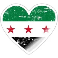 Spreadshirt Aufkleber Syrien Flagge in Herz Flaggenherz Sticker Aufkleber