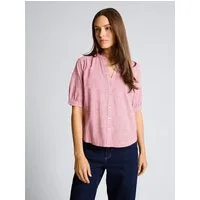 TOM TAILOR Kurzarmbluse Blusen & Shirts Bluse aus Baumwolle