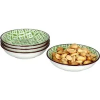 Ritzenhoff & Breker Servierschale 4er Set Schale flach 9,5cm Lime Sao - Ritzenhoff 744910, Porzellan