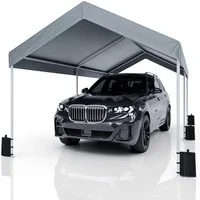 Hausright Einzelcarport 3x6M Carport Zeltgarage Carport mit Dach UV-beständig Wasserdicht, 270 cm Einfahrtshöhe, UV-beständig, wasserdicht, für Auto, LKW, SUV, Boot, Grün