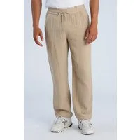 LINDBERGH Stoffhose Sommerhose in Leinen-Optik und mit Gummizug - Weiter Schnitt