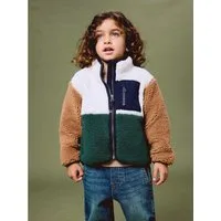 Name It Plüschjacke NMMMACEY TEDDY JACKET BLOCK NOOS Kunstfaser
