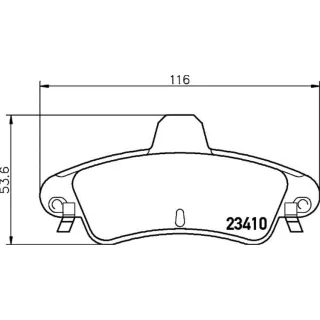 Hella Bremsbel?ge hinten Ford Contour Ford Cougar Mondeo 8DB355012-191