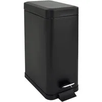 SVITA Mülleimer STM10, Treteimer, Softclose-Funktion, 18L, Pulverbeschichteter Stahl, Schwarz