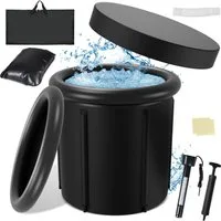 Clanmacy Rundpool Eisbad 80cm Ø, Becken+Abdeckung, Isol, Ablassvorrichtung (1-tlg)