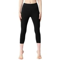 Bellivalini Leggings Damen 3/4 Capri Leggings aus Baumwolle BLV50-199 (1-tlg) elastischer Bund