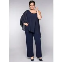 Sheego Jumpsuit Jumpsuit Ärmellos Innenbeinlänge ca. 79 cm