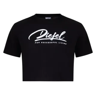 Diesel - T-Shirt für Damen, kurz geschnitten (Kaviar)