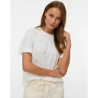 Vero Moda T-Shirt VMSOLA METTE SS TOP BOX JRS Baumwolle