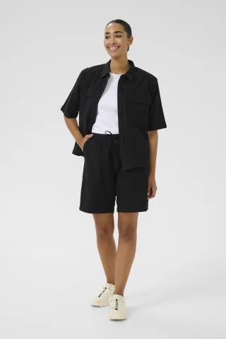 Kurzarmhemd Loose fit Black