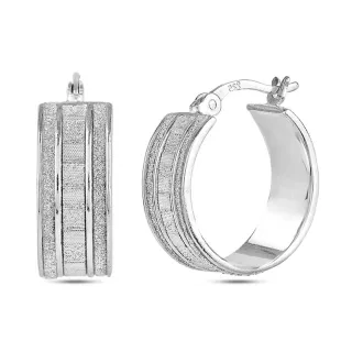 Damen Creolen aus 925er Sterlingsilber mit Zirkonia BIPE088