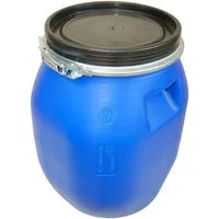 Plasteo Regentonne 30 Liter Deckelfass mit Spannverschluss, 30 l