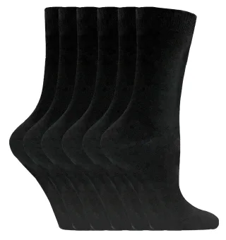 Sock Snob - 6 Paar Damen Socken aus einfarbiger Baumwolle